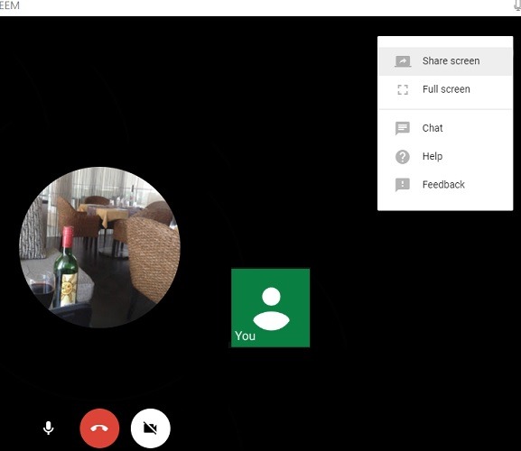 Modo presentador Google Hangouts Compartir pantalla 1