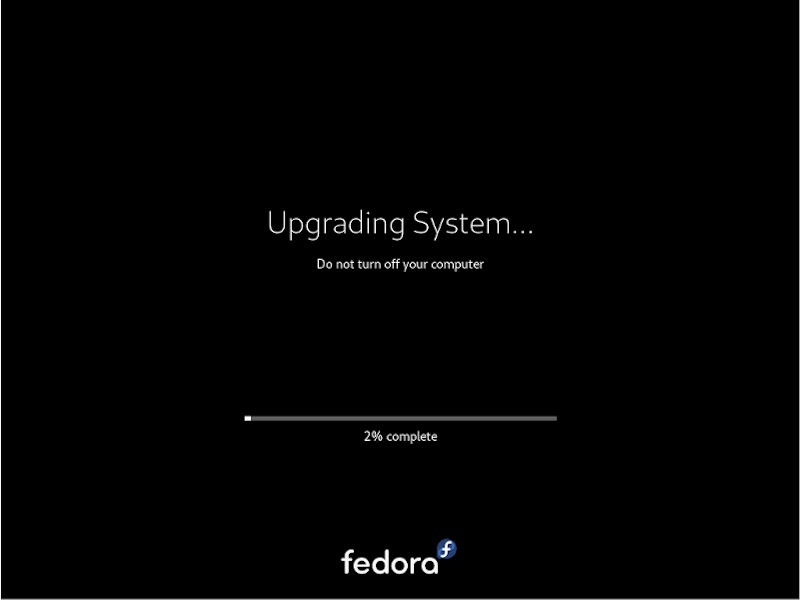 Actualización a Fedora 32 Pantalla
