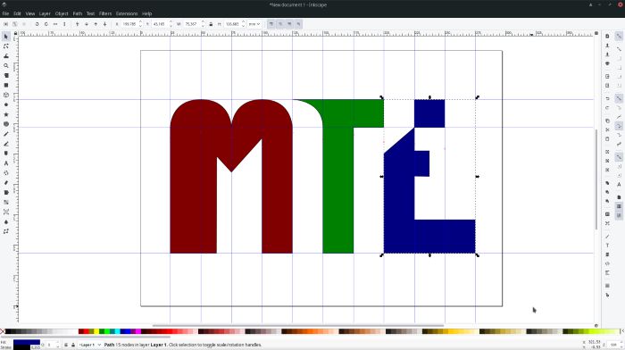 Creación de logotipos con Inkscape agregando color