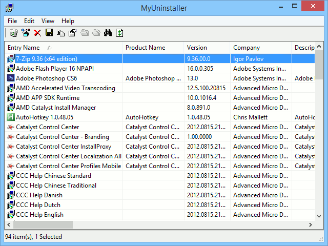 MyUninstaller: una alternativa al desinstalador normal de Windows.