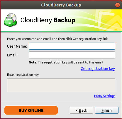 Registro de copia de seguridad de CloudBerry