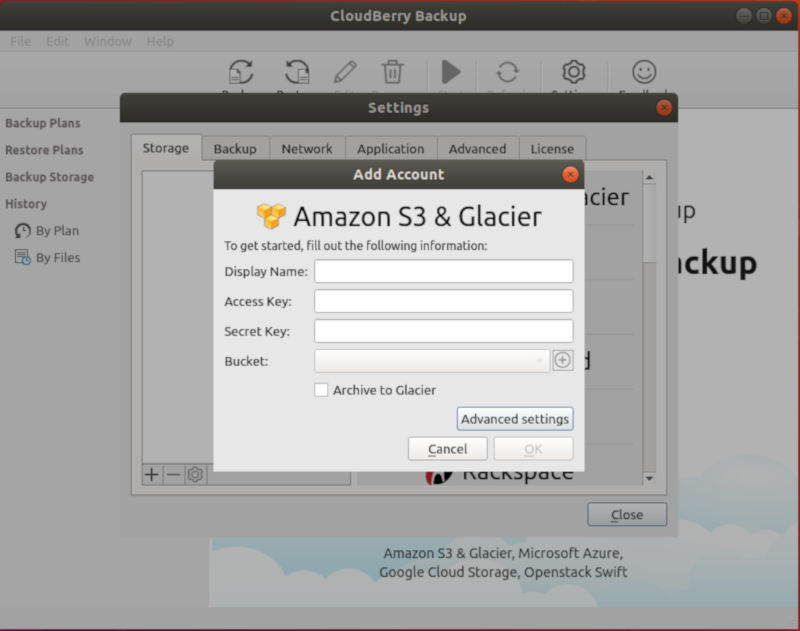 Almacenamiento de Amazon CloudBerry