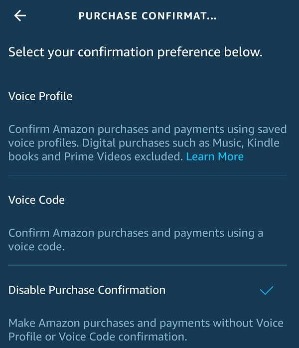 Cómo evitar compras de voz accidentales con Amazon Alexa Code