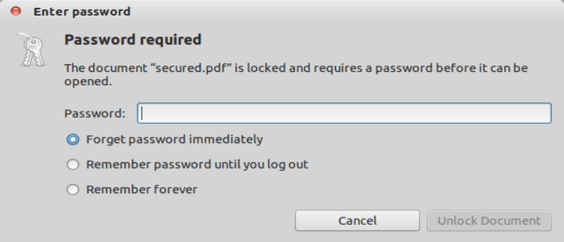 Cómo quitar la protección con contraseña de PDF en Ubuntu