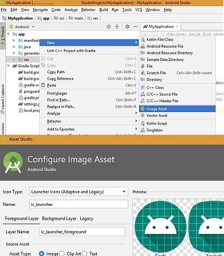 Configurar demostración de activos de imagen