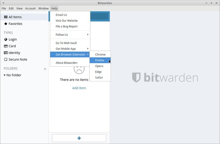 Administre contraseñas con accesos directos del navegador Bitwarden