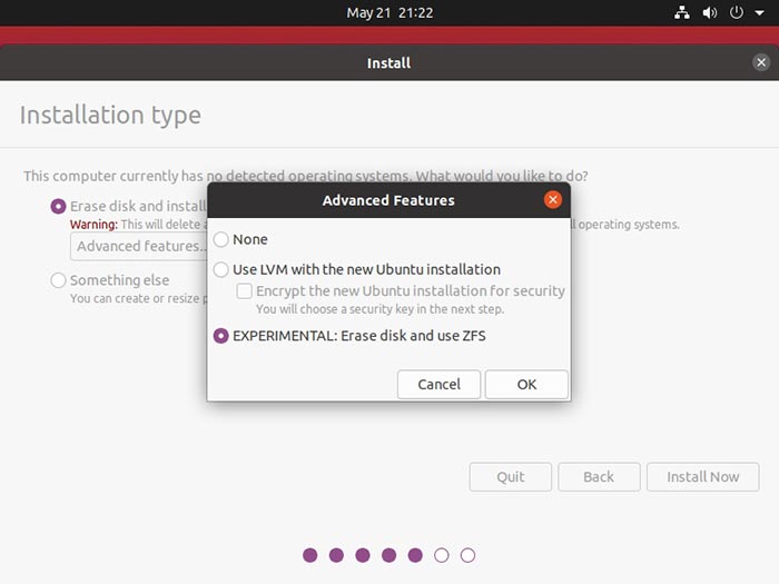 Instalación fácil de instantáneas de Ubuntu 20 04 Zfs Zfs experimental