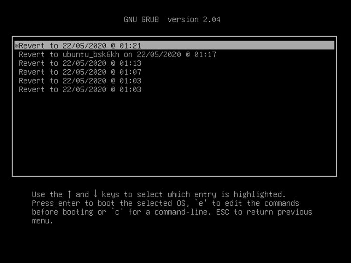 Easy Ubuntu 20 04 Zfs Instantáneas Entradas de historial de Grub