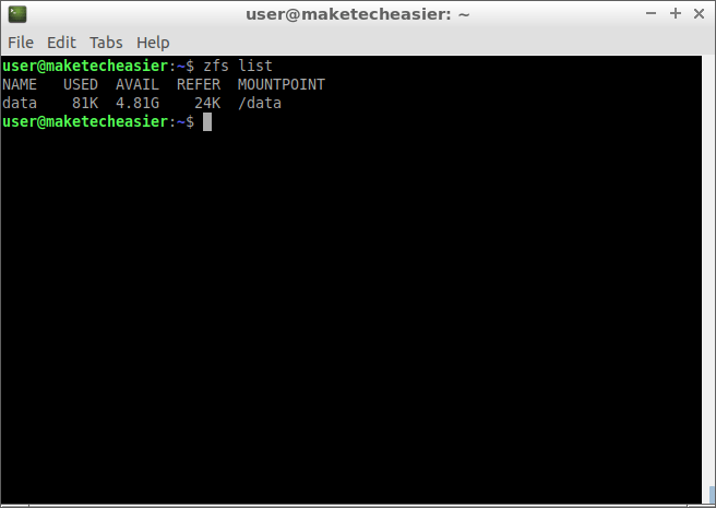 Lista de clones de instantáneas de Zfs