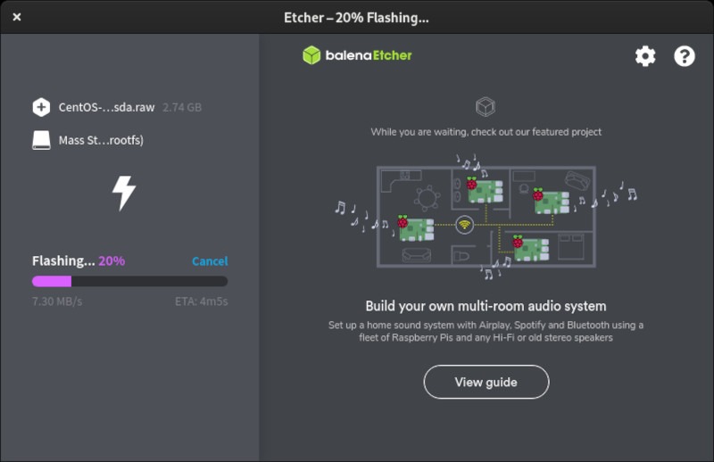 Flasheo de Centos en Raspberry Pi