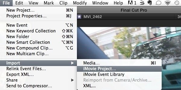 transición de imovie a final cut pro: importar archivos desde iMovie