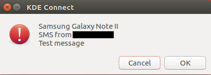 Reciba SMS con KDE Connect en Ubuntu