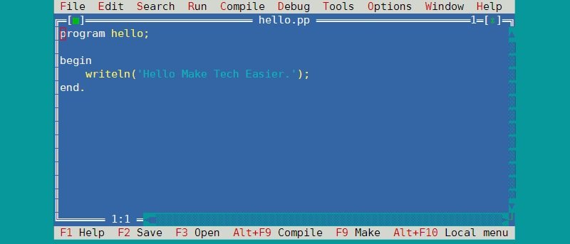 Escribir programas Pascal en una Raspberry Pi usando FPC