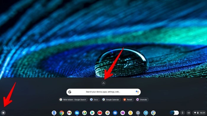 Estante de Chromebook Agregar iniciador de aplicaciones abierto