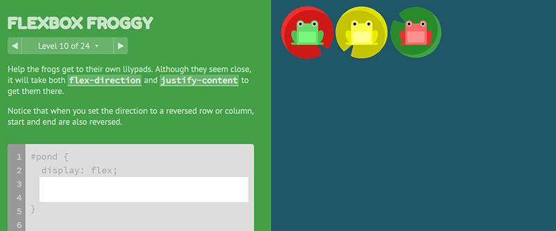 Juegos Css Flexbox Froggy