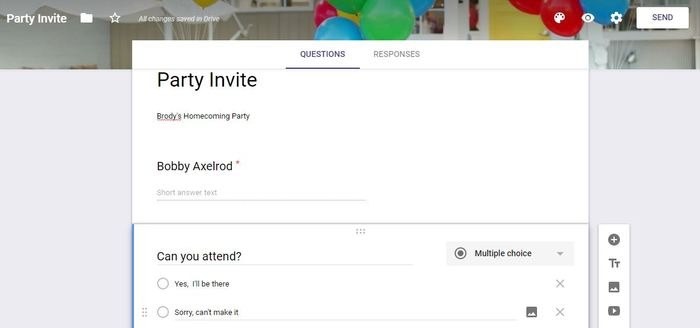 Maneras de usar la invitación a la fiesta de formularios de Google