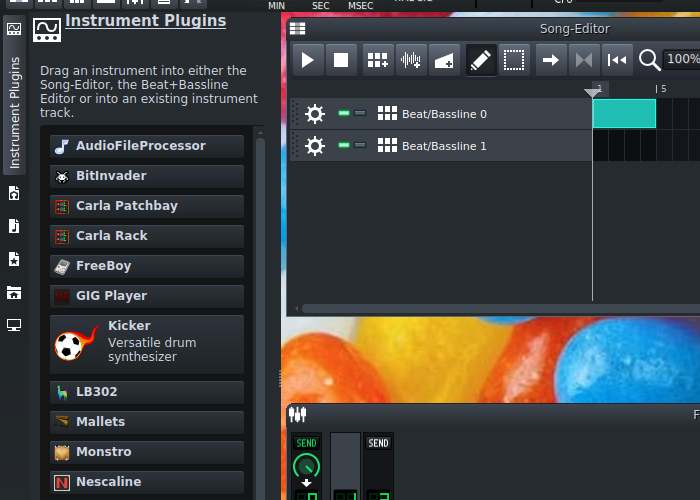 Kicker de plugins de canciones de Lmms