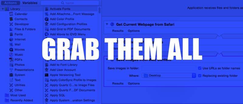 Grab All Images From a Web Page with Automator