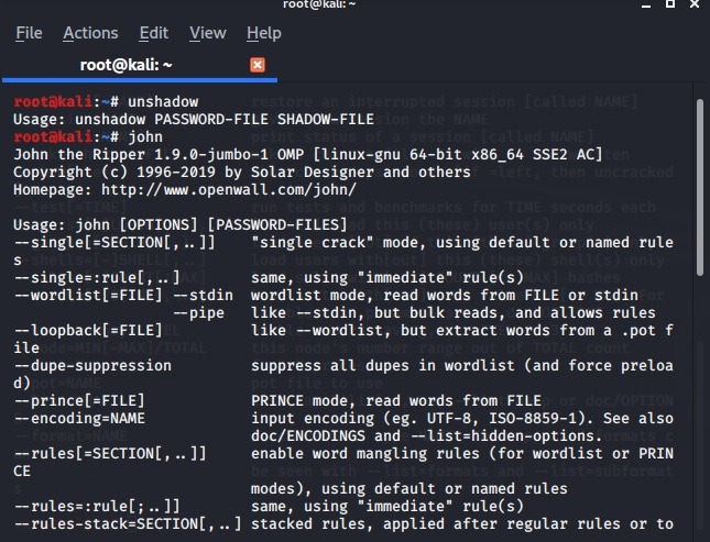 Lista de herramientas de penetración Kali Linux John The Ripper