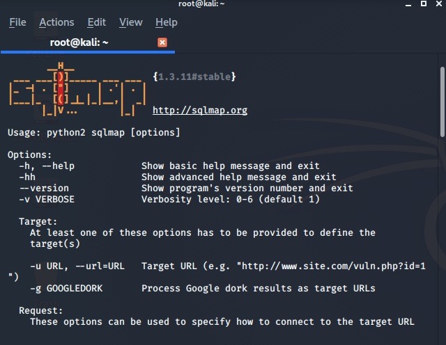 Lista de herramientas de penetración Kali Linux Sqlmap