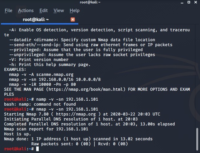 Lista de herramientas de penetración Kali Linux Nmap