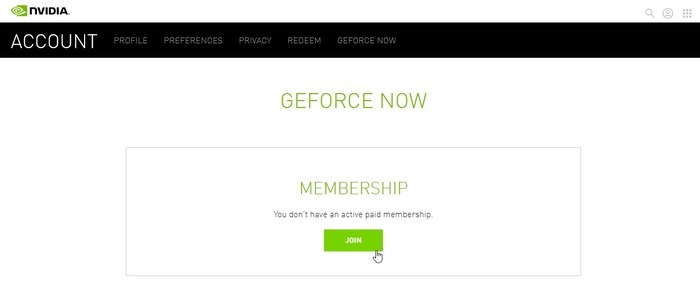 Geforce Now Transmisión de juegos Cuenta Nvidia