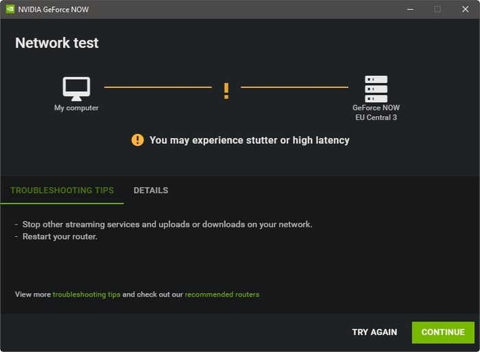 Geforce Now Transmisión de juegos de alta latencia