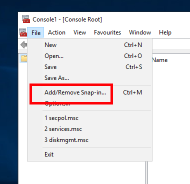 Política de grupo de no administradores de Windows Seleccione Agregar complemento