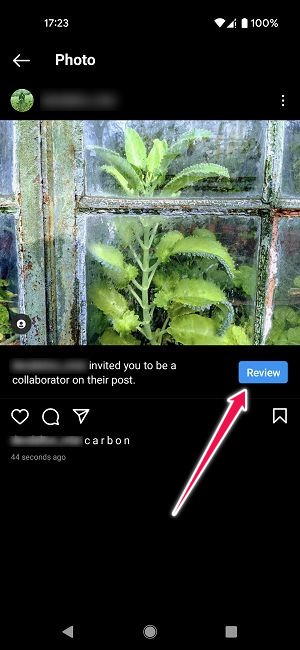 Cómo publicar en colaboración Publicación de revisión de Instagram