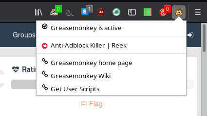 Anti-Adblock Killer instalado en Greasemonkey