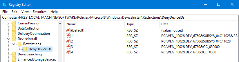 win10-block-driver-actualizaciones-regedit-hardware-ids