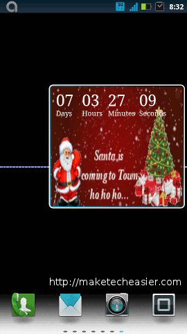 Widget de cuenta regresiva de fondos de pantalla de Navidad