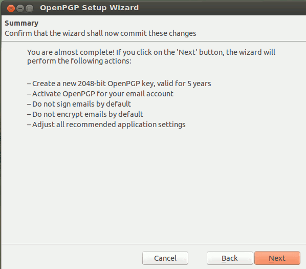 Thunderbird OpenPGP Resumen