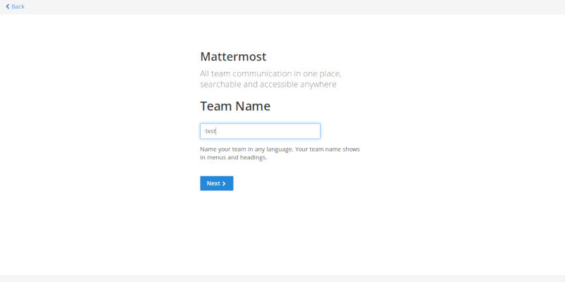 Equipo de creación de Mattermost