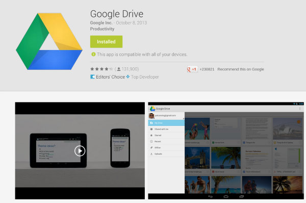 Quickoffice vs Google Drive - Tienda Drive