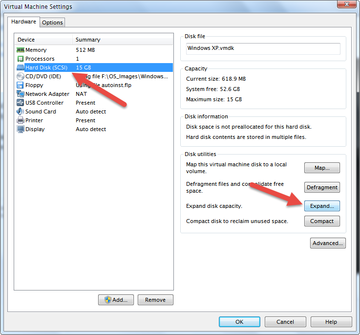 expand-vmware-disk-hard-disk-tab