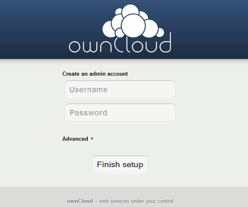 cuenta de administrador owncloud