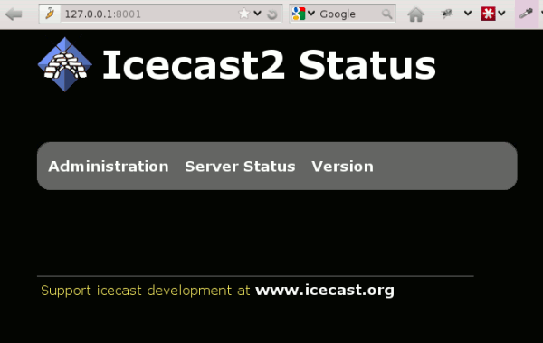 administración de icecast