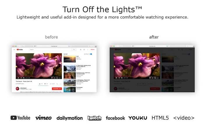 Las mejores extensiones de Safari apagan las luces