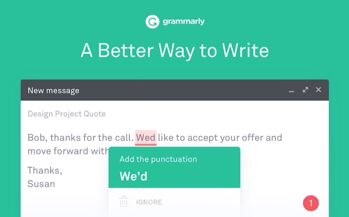 Las mejores extensiones de Safari Grammarly