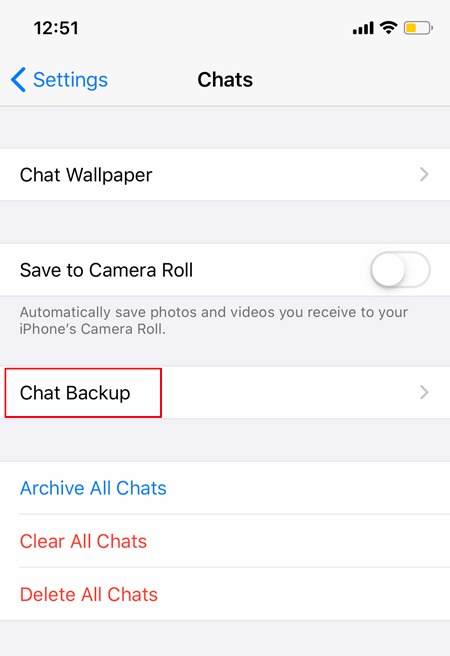 Copia de seguridad de chats de Whatsapp Ios Chat Backup