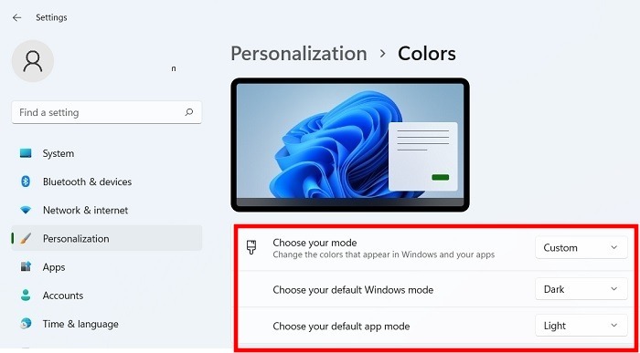 Modo oscuro Windows Windows11 Diferentes modos de aplicación de Windows Vista