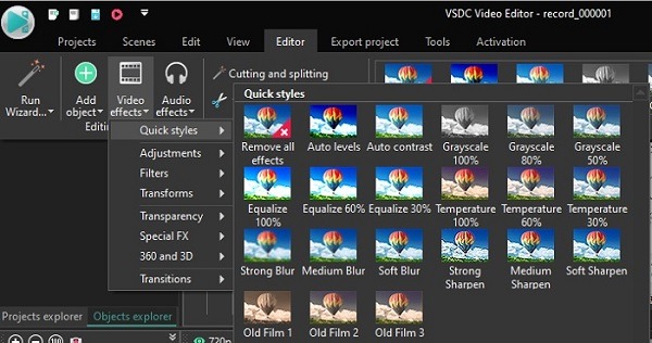 Vsdc Free Video Editor Revisión de efectos de video