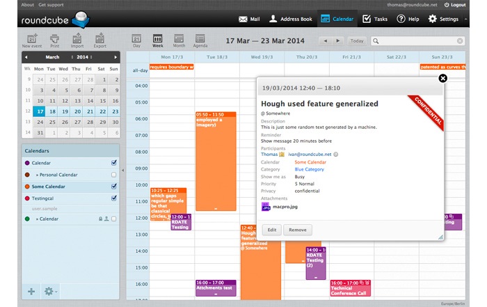 roundcube-calendario