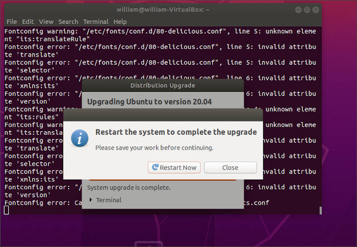 Actualización de Ubuntu 1804 2004 completa