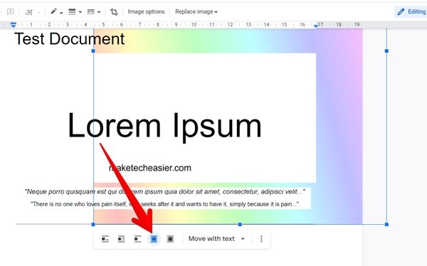 Google Docs Agregar fondo personalizado