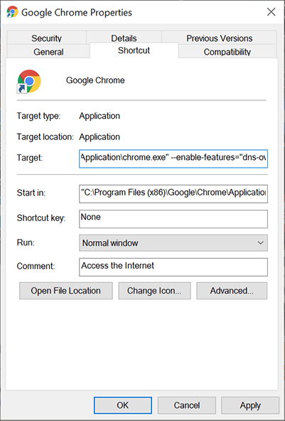 Dns Over Https Habilitar la alternativa de Chrome