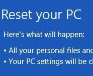 Cómo reparar Windows 8 usando la función Actualizar y restablecer