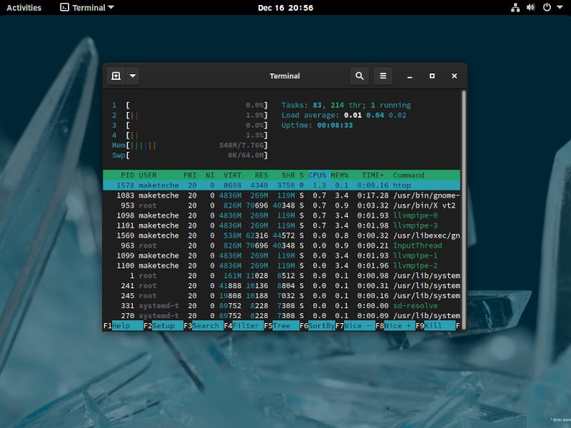 Limpiar Linux Htop