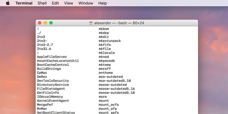 Cómo encontrar rápidamente todos los comandos de terminal en tu Mac